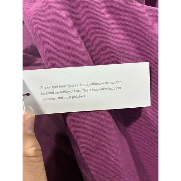 Spiegel 100% Silk Twill Magenta Trench Coat NWT Signature Luxury Collection - Picture 8 of 10